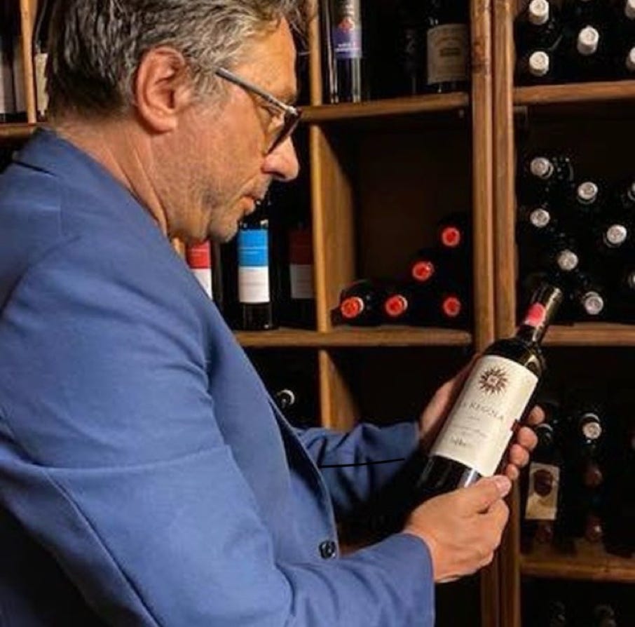 La cantina dei vini dell'Antica Locanda dell'Angelo